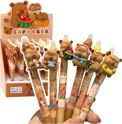 Automatikus eltüntethető toll kapibarával 3D, kék tinta