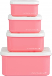 A Little Lovely Company négydarabos uzsonnásdoboz-készlet – Fagylalt