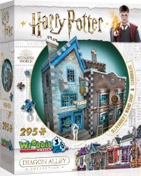 3D puzzle WREBBIT HARRY POTTER: Ollivander varázspálca‑üzlete és Scribbulus – 295 darab