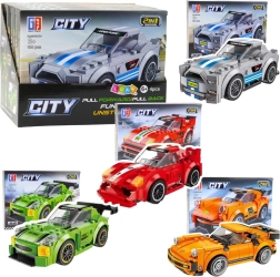 2 az 1-ben építőkészlet autóval és robottal felhúzós meghajtással (194–216 darab)