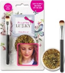 Lukky csillogó testgél aranyecsettel