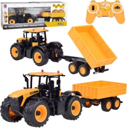JCB traktor távirányítású billenőplatós pótkocsival Kipas Double E 1:16 RC0670