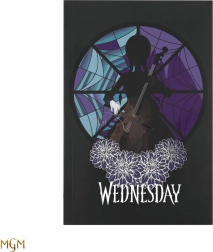 Vonalas Wednesday jegyzetfüzet puha borítóval, 128 oldal