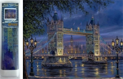 Gyémánt festés Night Tower Bridge 30x40 cm