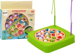 Horgászjáték 2 bottal, 15 hallal, zöld