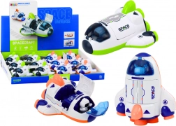 Kis űrrakéta mozgatható fülkével zöld és narancssárga