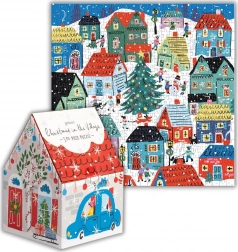 Négyzet alakú puzzle, Karácsony a faluban, 500 darab