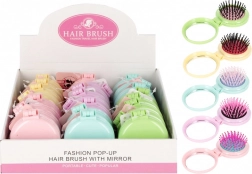 Összecsukható zsebfésű tükörrel 2 az 1-ben