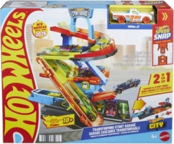 Hot Wheels City kaszkadőrpályás garázs, 3 szintes parkolás