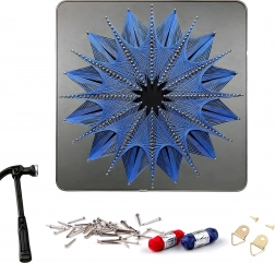 Számozott kifestő kerettel 30 × 30 cm gyerekeknek – készlet vászon, festékek és ecsetek