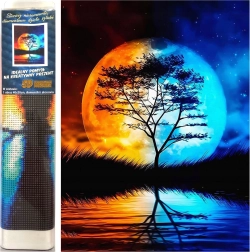 Gyémántszemes kirakó Éjszakai kapcsolat 30 × 40 cm