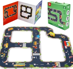 Tooky Toy közúti puzzle város 21 darabbal FSC tanúsítvánnyal