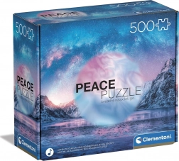 Clementoni Peace Collection puzzle 500 darabos, világoskék