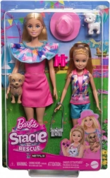 Barbie és Stacie – babaszett kiskutyákkal és nyári kiegészítőkkel