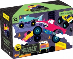 Mudpuppy világító Monster Truckok puzzle - 100 darab