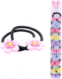 Virágos hajgumik, 2 db