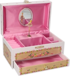 Zenélő ékszerdoboz Virágének Hattyúk tava dallammal