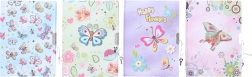Emlékkönyv Pillangó motívummal és zárral 13x18 cm