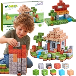 Woopie mágneses építőkockák World of Blocks, 108 darab