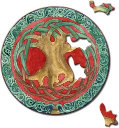 Kerek Curiosi Picoli fa mintás puzzle, 33 darab