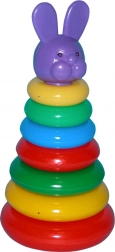 Színes, rakosgatható gyűrűs piramis a legkisebbeknek