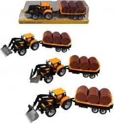 Traktor utánfutóval lendkerekes