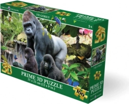 3D puzzle gorillák 100 darabbal