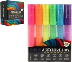 Fluoreszkáló akril filcek különböző felületekre, 6 db