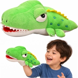 Plüss Krokodil Báb Zöld 30 cm