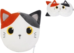 Utazópárna szemmaszkkal – narancssárga cica