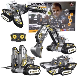 4 az 1-ben építőkészlet – távirányítású építőgépek, 176 db