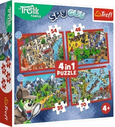 Puzzle TREFLÍCI Utak 4 az 1-ben (35, 48, 54, 70 darab)
