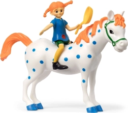 Pippi Longstocking figura Alfonso lóval és serpenyővel