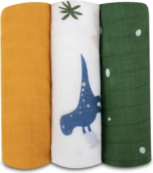 bambusz pelenkák LIONELO dino, 3 db