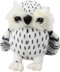 Kis plüssbagoly fehér fekete pöttyökkel 15 cm