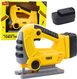 Gyerek akkumulátoros szúrófűrész fényekkel és hangokkal – sárga