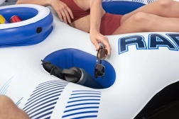 Kéthéjas felfújható sziget 2 személy részére háttámlával és tároló rekeszekkel