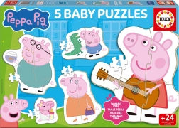Baby puzzle Peppa malac 5 az 1-ben (2–5 darab)