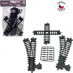 22 cm-es vonatsín készlet keresztezéssel és váltókkal