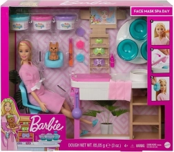barbie szalon spa arcpakolással – játékkészlet