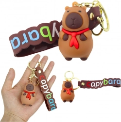 Kapibara medál piros sállal