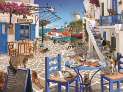 RAVENSBURGER Mykonos macskák puzzle, 1500 darab