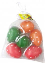 Műanyag színes dekorációs tojás 4x6 cm