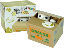 Pénzgyűjtő doboz – Macska megtanul spórolni, narancssárga