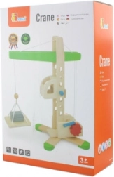 Fából készült daru csörlővel