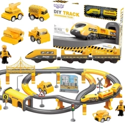 Woopie elektromos vonatpálya – építőcsapat, 92 elem