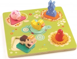 Djeco a farmon – fa betétes puzzle a legkisebbeknek