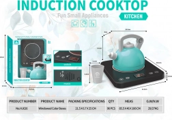 Interaktív gyermek indukciós főzőlap kannával és csészével