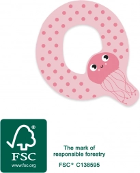 Fa Q betű medúzával gyerekeknek