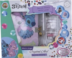 Crystal Art zárható füzet Stitch és Angel A5